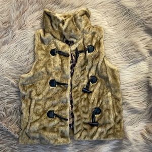 Sherry Cassin Faux Fur Toggle Vest